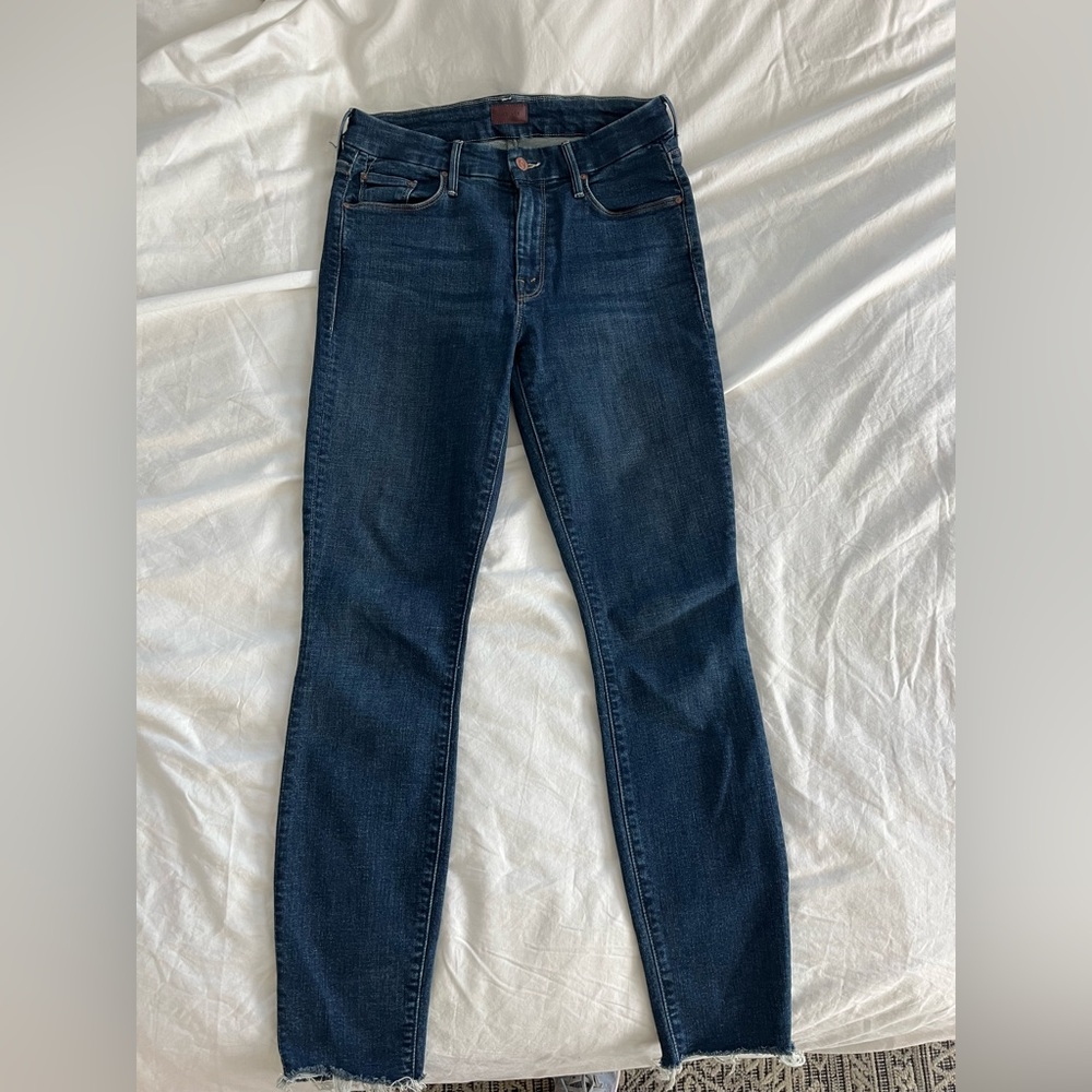 Mother Denim The Looker ankle fray in Hot Springs